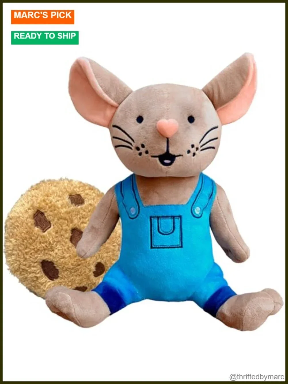 Handmade Mouse & Cookie Stuffed Animal Plush Set 11.8
